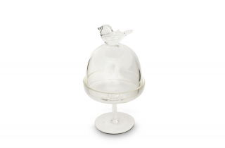 MINI PRATO COM REDOMA BIRD